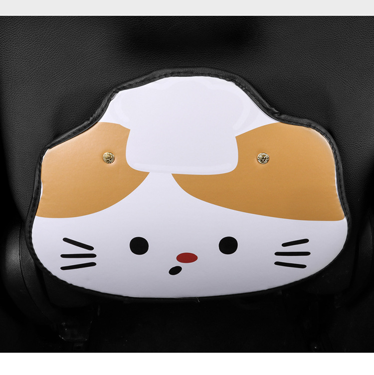 Chef Cat Cartoon Car Anti-kick Pad Universal Rear Seat Seat Back Anti-dirty Protective Pad Car Rear Seat Protective Pad