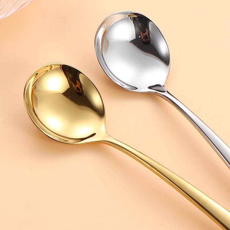 316 cucharas redondas de acero inoxidable cucharas elegantes cucharas de engrosamiento cucharas redondas cuchar