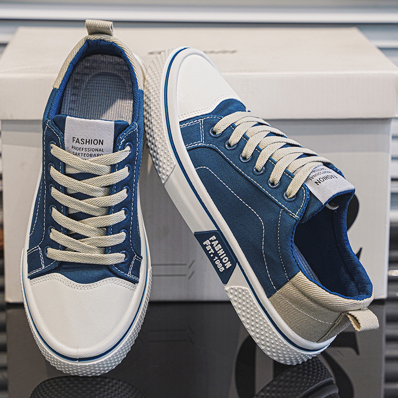 2026 Spring and Autumn Canvas Shoes New Breathable Versatile Skateboard Shoes Men's Soft Sole Casual Trendy Fashion Canvas Shoes for Men