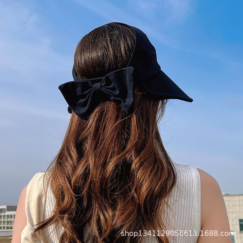 Sombrero de las mujeres del verano de ala grande superior vacía sombrero para el sol protección UV cubierta de la cara al aire libre ciclismo protección solar sombrero para el sol