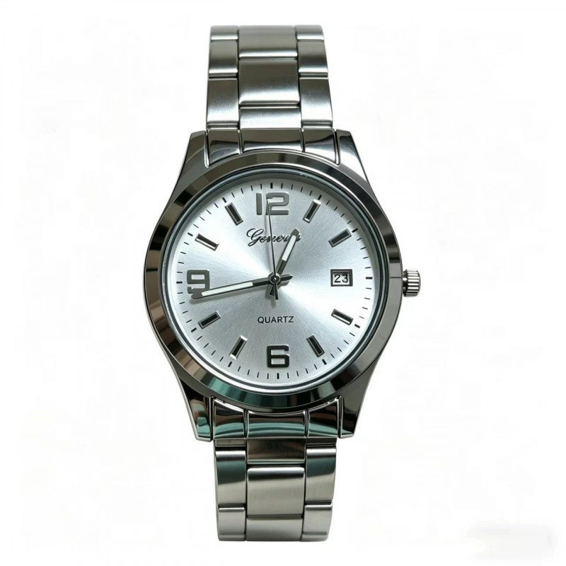 Cross-Border Foreign Trade Women's Steel Band Watch Business Calendar Quartz Watch Simple Wristwatch Dropshipping Mixed Batch