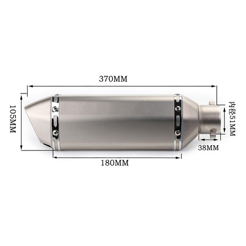 Motorcycle modified small hexagonal exhaust pipe imitation titanium hexagonal exhaust pipe Huanglong 600 Horizon universal exhaust pipe