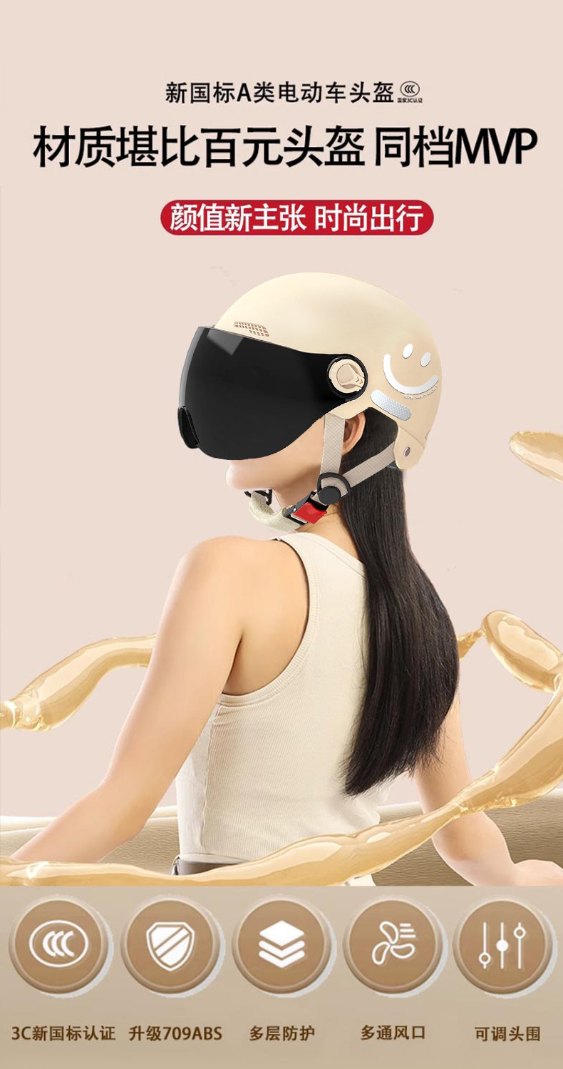Suitable for New National Standard 3C Certified Electric Vehicle Helmets for Men and Women, Battery Motorcycle Helmets, Kidsren's Sun Protection for All Seasons