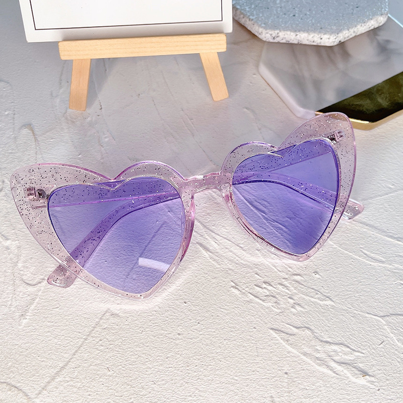 Casual Heart Shape Pc Special-shaped Mirror Full Frame Women's Sunglasses display picture 2