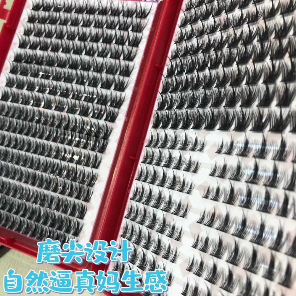 416 racimos de nuevo tipo de simulación de espigas de trigo de cola de pescado densas pestañas falsas mezcladas con pestañas de luna blanca pura combinación de libro diario