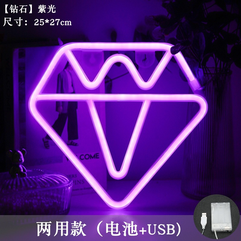 Lámpara de neón LED modelada luz nocturna dormitorio rojo en línea pared decoración lámpara de fiesta de cumpleaños atmósfera lámpara de color