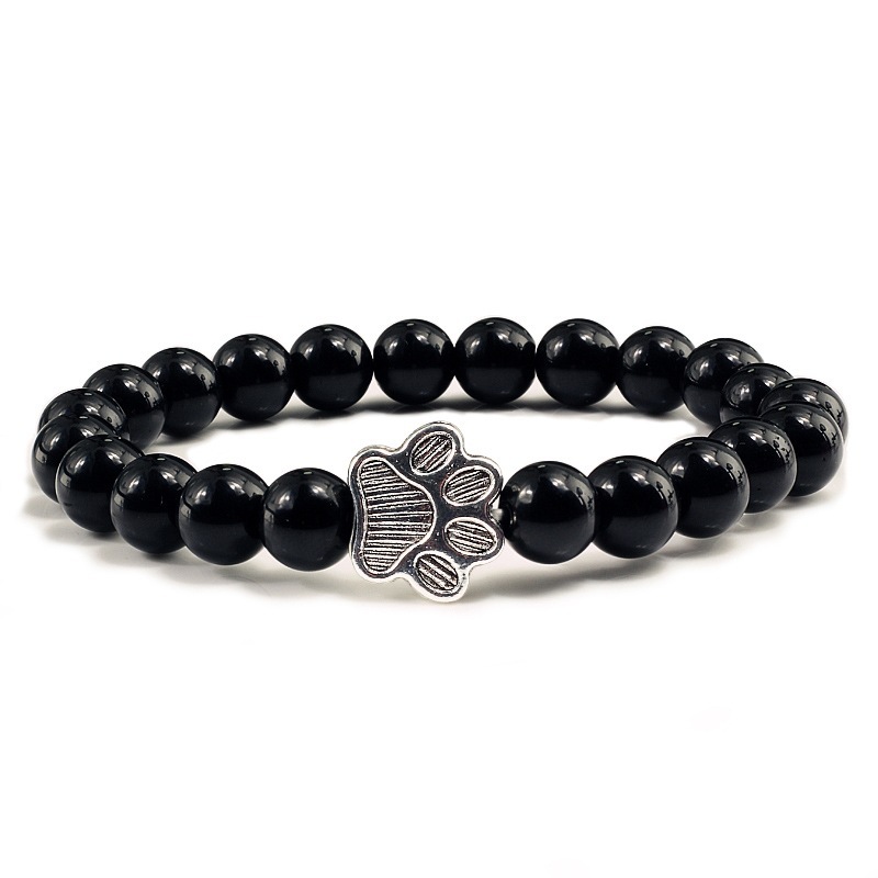 Legering met natuurstenen kralen voor dames, verstelbaar elastisch koord, kleurrijke turquoise kralenarmband in kattenklauwstijl_voghion.com