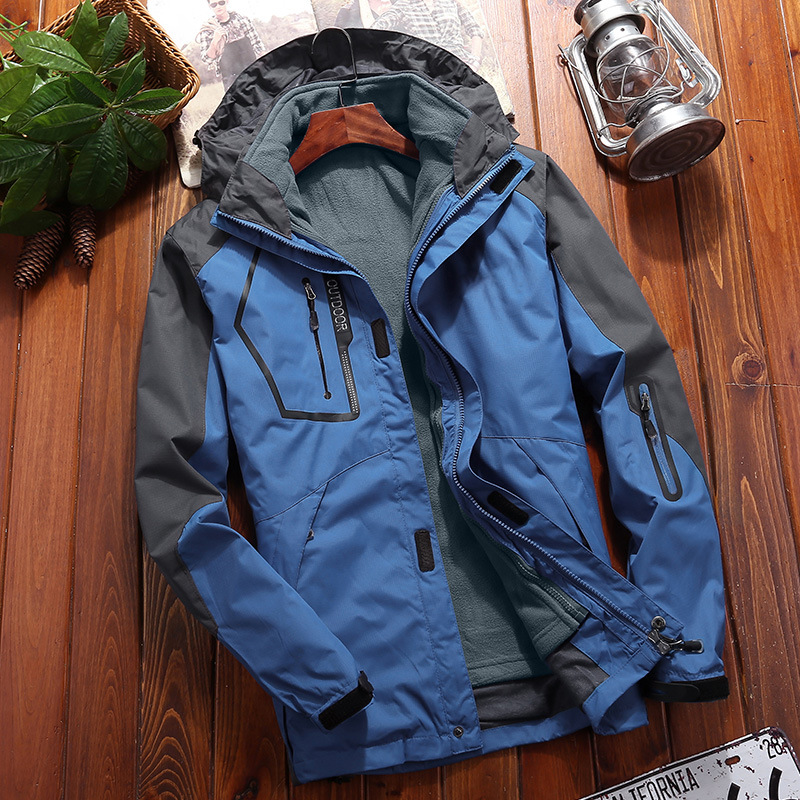 Hombres y mujeres de dos piezas a prueba de viento impermeable al aire libre deportes forro polar chaqueta montañismo ropa al por mayor