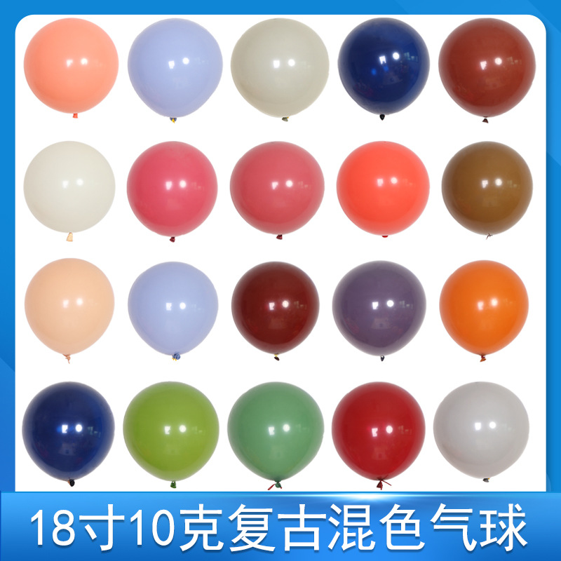 Fábrica de globos globo vintage de 18 pulgadas al por mayor fiesta de cumpleaños decoración de la boda campo globo de látex redondo de 18 pulgadas