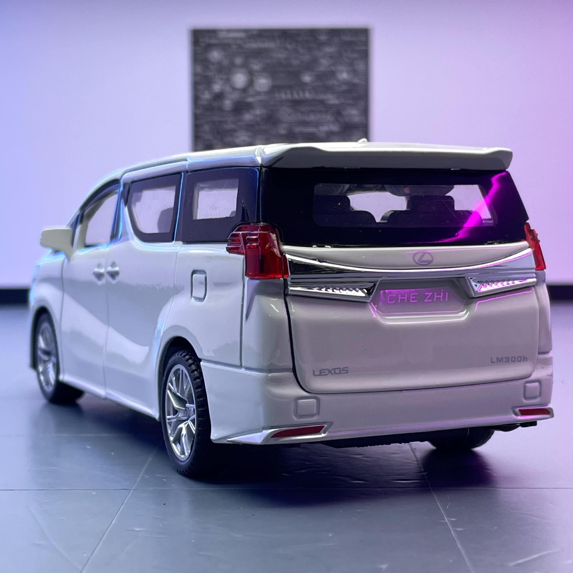 Aleación de coche Rek LM300H modelo de coche de negocios Tire hacia atrás sonido y luz Boy coche modelo de juguete colección de decoración