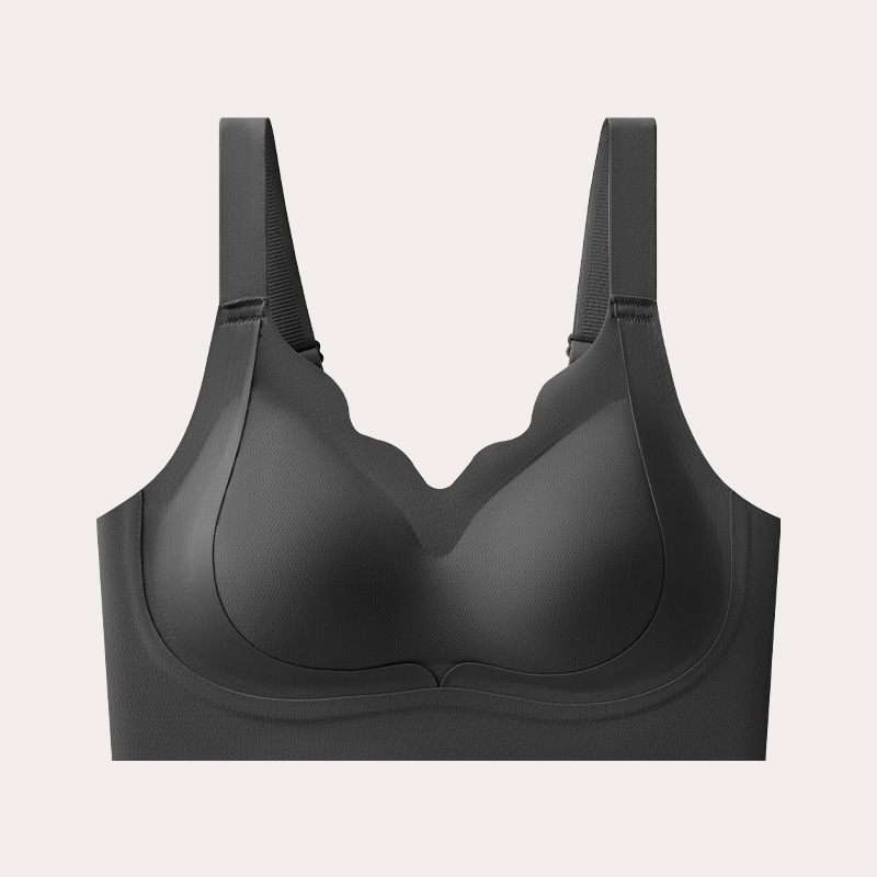 Gujing 下着 レディース シームレス プッシュアップ 美背一体型 ノンワイヤー 固定カップ たるみ防止 快適 スポーツブラ 女性用|undefined