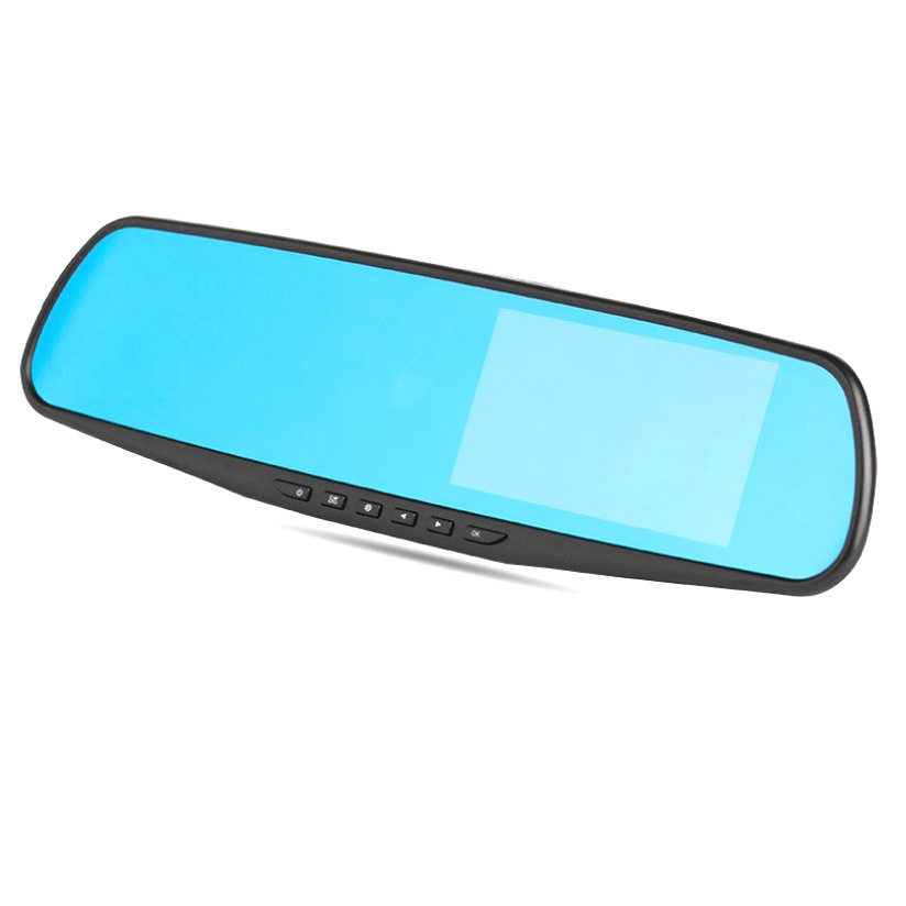 Cámara de coche retrovisor con grabadora 1080P, espejo HD, doble lente con visión trasera