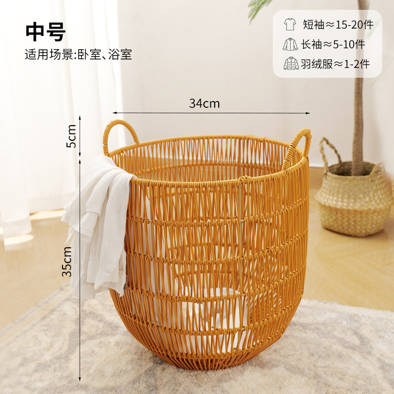 Cesta de ropa sucia de alto valor de belleza ligera de lujo canasta de tela de caña doméstica canasta de ropa sucia de baño canasta de ropa sucia a prueba de agua