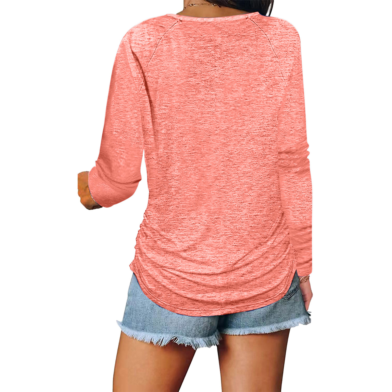 Women's T-shirt Long Sleeve T-shirts Fashion Solid Color display picture 2