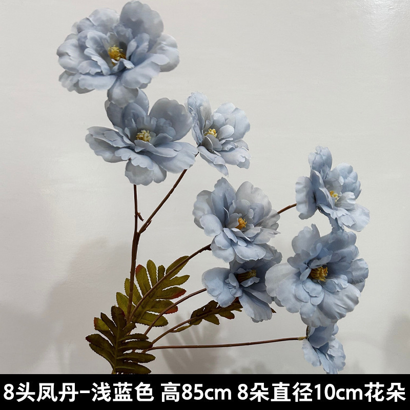 蓝色系仿真花婚礼婚庆场地场景布置道具装饰花艺花材花束假花批发|undefined