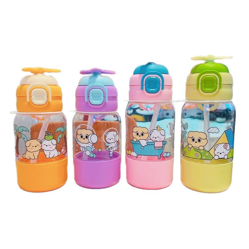 Xinbei Niños Taza de agua 2025 nueva mujer taza de plástico portátil de gran capacidad hervidor de agua encantador taza de paja de doble bebida