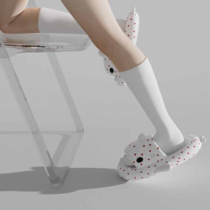 Verano nueva plataforma par zapatillas de las mujeres de fondo suave antideslizante 4,0 tiburón zapatillas amante Limited