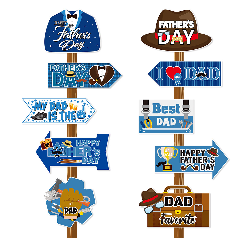 Nuevos productos transfronterizos del Día del Padre decoraciones de vacaciones señalización de césped patio diseño de decoración de fiesta del Día del Padre señalización