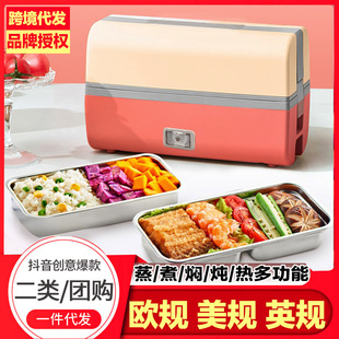 Multi-functional Bento Heating Insulation Electronic Lunch Box Plug-in Cooking Electric Heating Double-layer Portable Mini Lunch Box