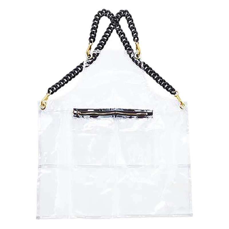 Amazon transparente TPU delantal impermeable y a prueba de aceite cocina floristería tienda de lavado de coches ropa de trabajo desechables Barbero delantal