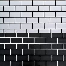 自粘墙纸贴纸 翻新卧室出租房 理发店网红墙纸横版砖纹