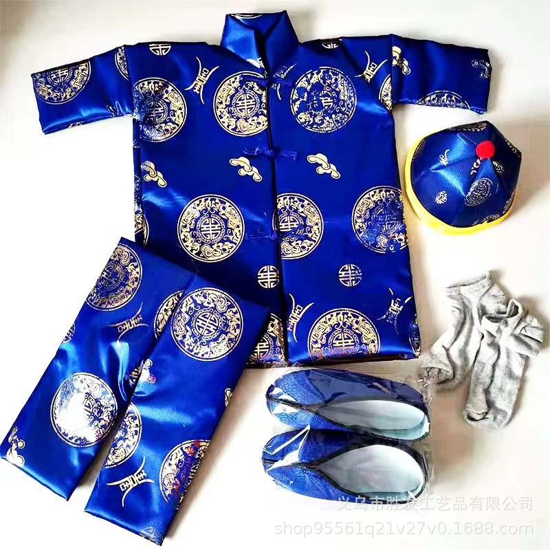 祭祀十月一寒衣节男士女士加大加厚棉衣套装绸缎面料鞋袜帽清明节