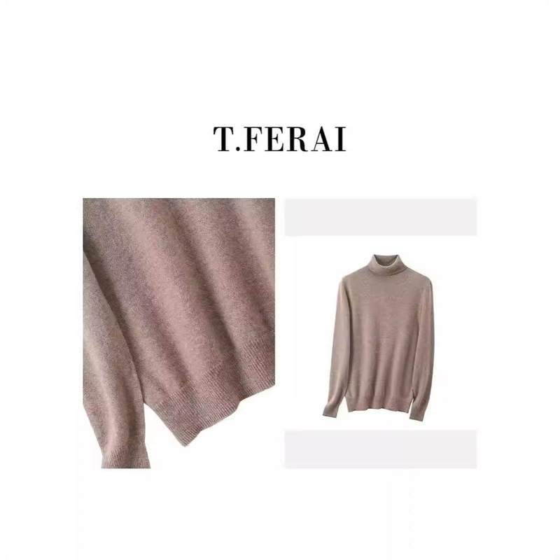2025 Autumn and Winter New 90 Cashmere Blended Women's Commuting Easiest for Match Temperament Fashion Sweater Long Sleeve Pullover Top