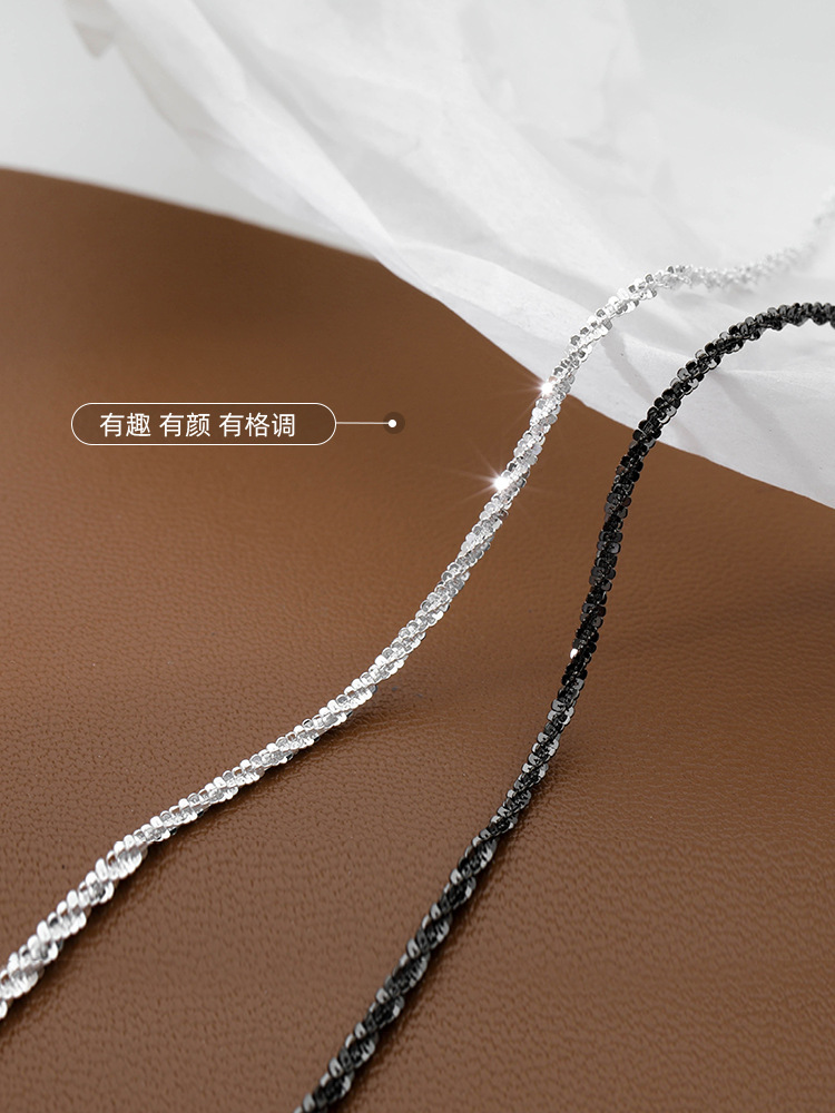 [Mu Xi] Gypsophila anklet female sterling silver anklet female 2021 New Net red anklet female ins niche design