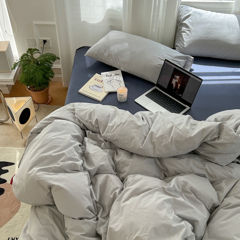 할머니 회색 네이비