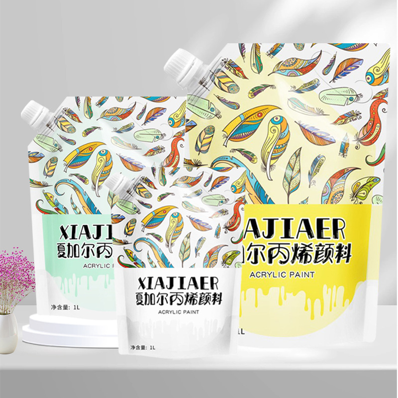 1L丙烯流体细胞颜料 流体熊创意绘画颜料 手工diy 流体画颜料批发