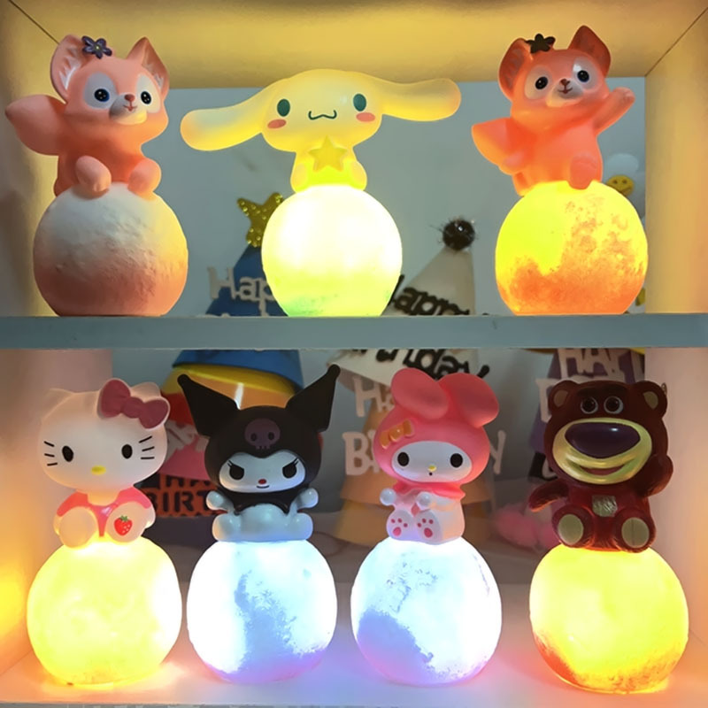 ライトボールケーキベーキングデコレーションオーナメントストロベリーベアクロミナイトライトキツネ漫画誕生日子供のギフト|undefined