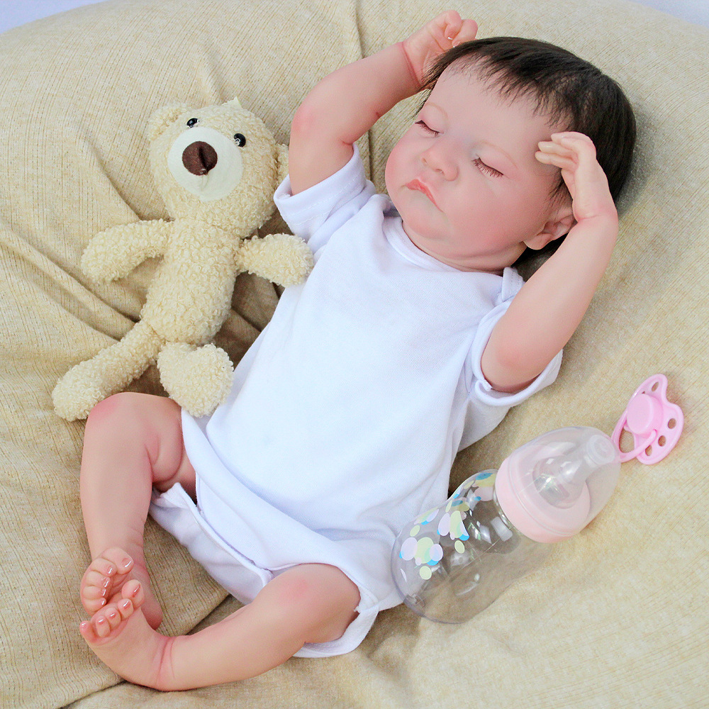 ReinchabLey17Bbo suministro virn bebé transfronterizo cuerpo simulación muñeca suave ropa blanca pura