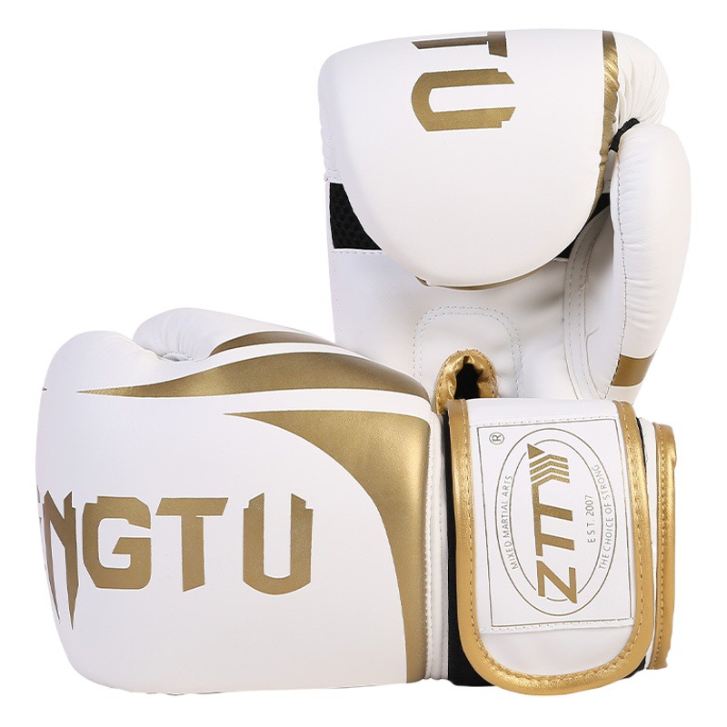 Guantes de boxeo ZTTY al por mayor para adultos, equipo de protección, guantes de boxeo de PU antidesgarro transfronterizos, forro de plástico de goma, guantes de boxeo para niños