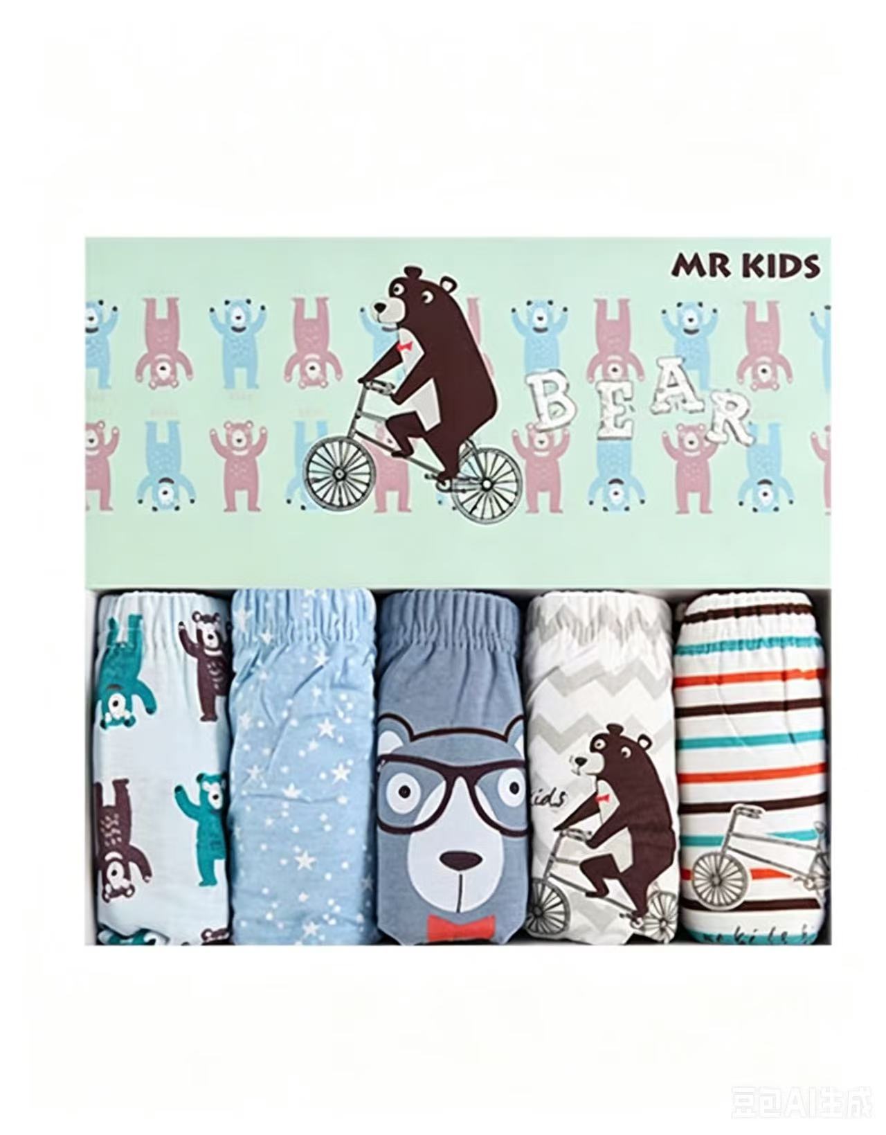 Estilo coreano clase A de dibujos animados ropa interior de algodón para niños pantalones cortos triangulares 1-13 años bebé grande mediano y pequeño pantalones de algodón para niños