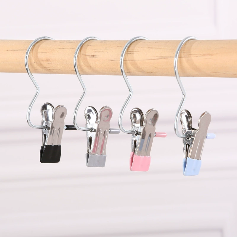 Вешалка из нержавеющей стали с зажимом Многофункциональный крючок Бесшовные брюки Крючок Шляпа Вешалка с 3 словами Крючок с зажимом для носков Ветрозащитный крючок