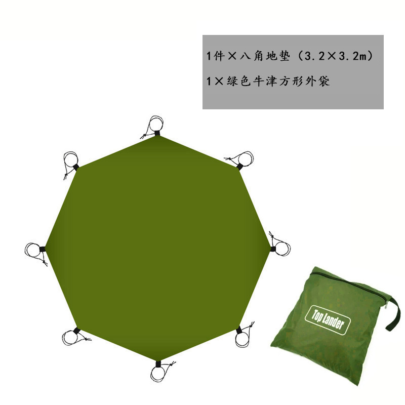 올리브그린 팔각형 바닥매트(3.2×3.2M) 싱글바닥매트