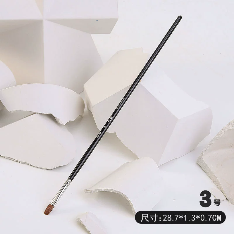 Paint Brush Set Baowang, wolf-hair round & flat brushes for gouache, watercolor, acrylic