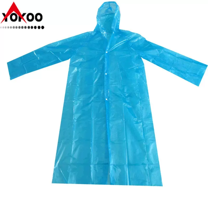 厂家直销韩版带扣户外旅游LDPE一次性防护雨衣便携连体一次性雨披