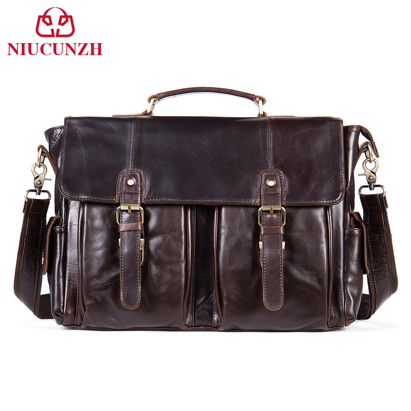 Amazon Genuine Leather Computer Briefcase Top Layer Cowhide Business Handbag Fashion Men's Shoulder Office Hanging Bag Amazon Genuine Leather Computer Briefcase Top Layer Cowhide Business Handbag Fashion Men's Shoulder Office Hanging Bag