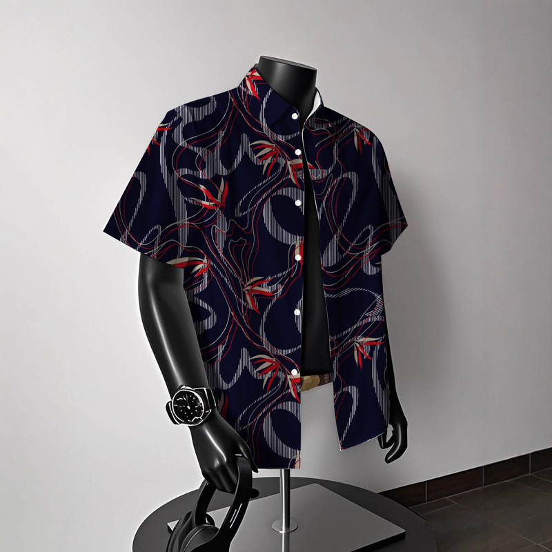 Hawaiian Harajuku Style Casual Trendy Floral Shirt for Men Japanese New Versatile Fashion Lazy Men's Shirt Hawaiian Harajuku Style Casual Trendy Floral Shirt for Men Japanese New Versatile Fashion Lazy Men's Shirt