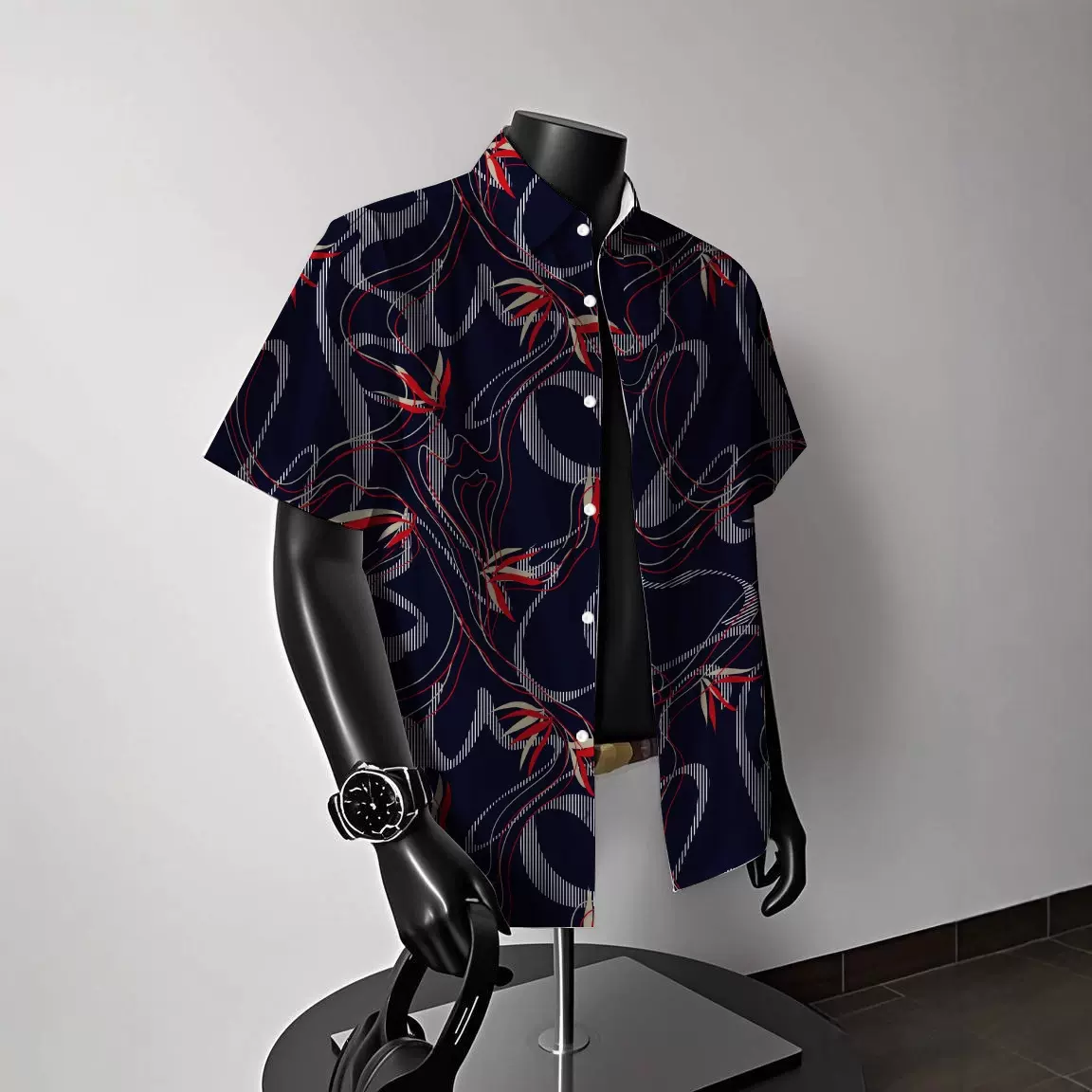 夏威夷原宿风休闲潮牌花衬衫男日系新款百搭时尚潮流慵懒男士衬衣