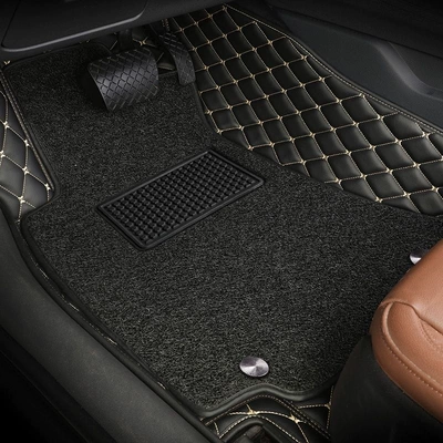 the driver's seat, anti-wear | Ayaqaltılar (Kovriklər) - full-coverage-no-threshold-included-huiqi-single-main-driver-double-layer-black-rice-noodles-black-silk-circle-limited-time-discount