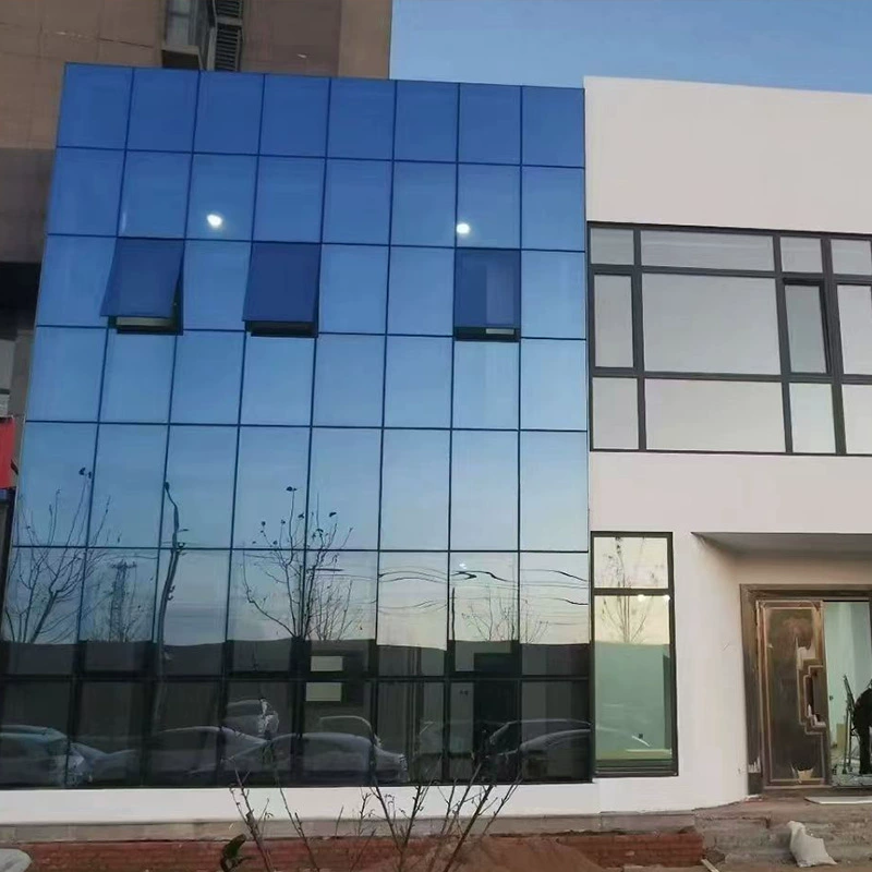 Foshan glass curtain wall processing hotel office building fully hidden frame aluminum alloy insulating glass curtain wall