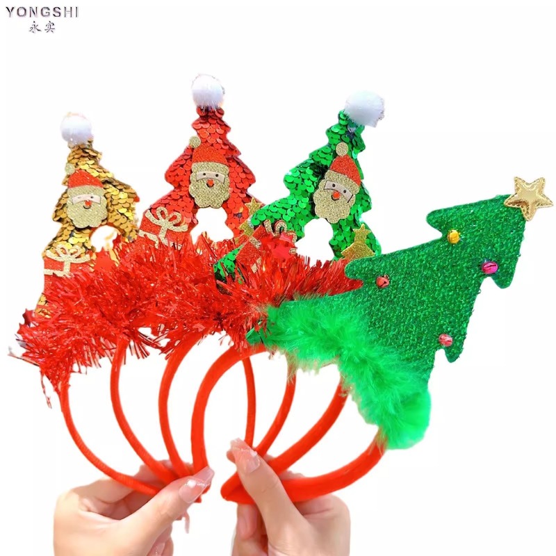女性用クリスマスヘッドバンド、クリスマスアントラーヘアピン、ヘッドバンド、ホリデーデコレーションギフト、大きなリボンヘッドバンド、ヘアアクセサリー、ヘッドバンド|undefined