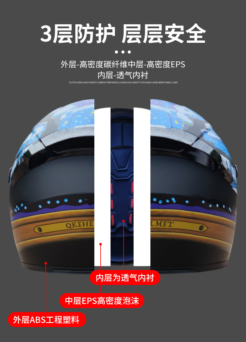 3C Certified Motorcycle Helmet Universal for Men and Women