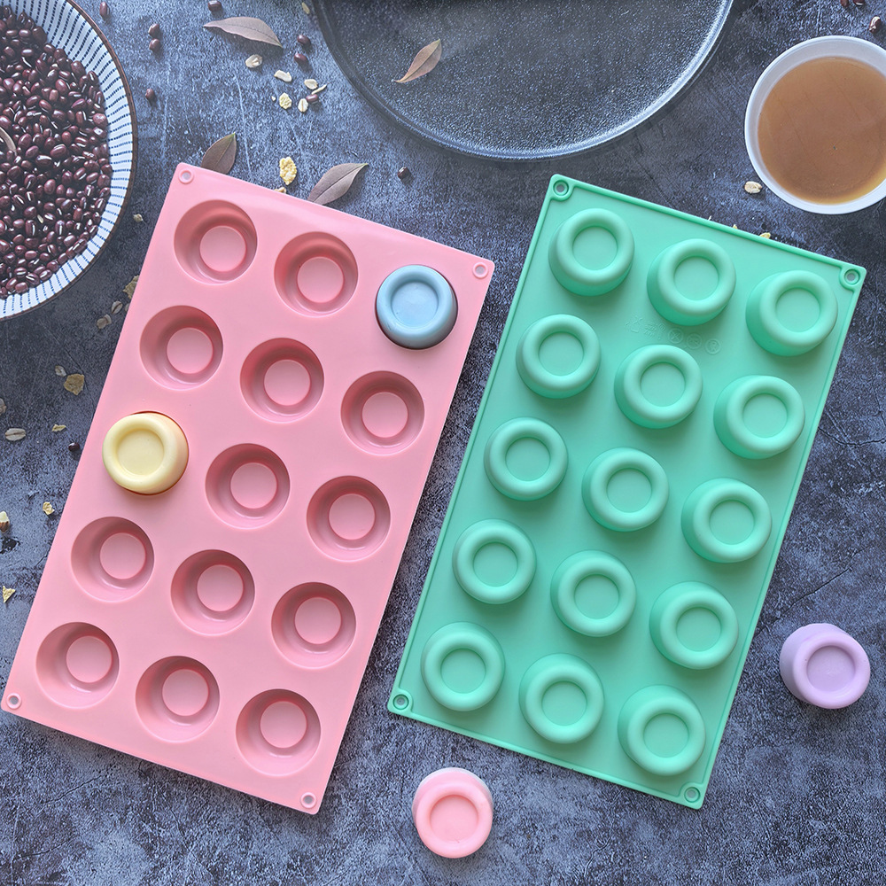 15 tapones 535 molde de silicona de chocolate DIY molde de decoración de galletas de pastel molde de pudín de hielo