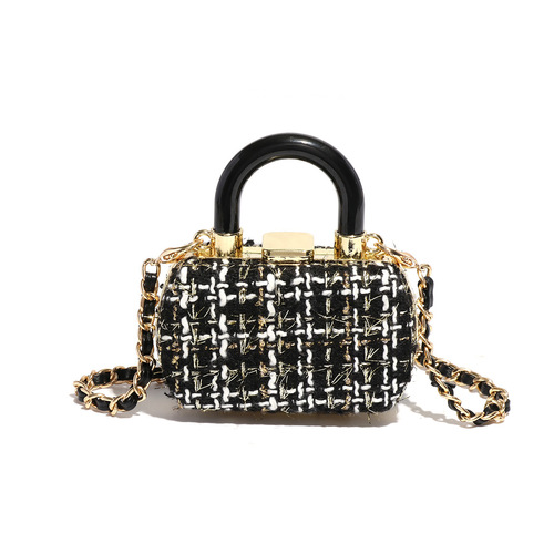 Hypnotic Little Black Dress Mini Lipstick Case with Mirror, Portable and Chic Crossbody Bag