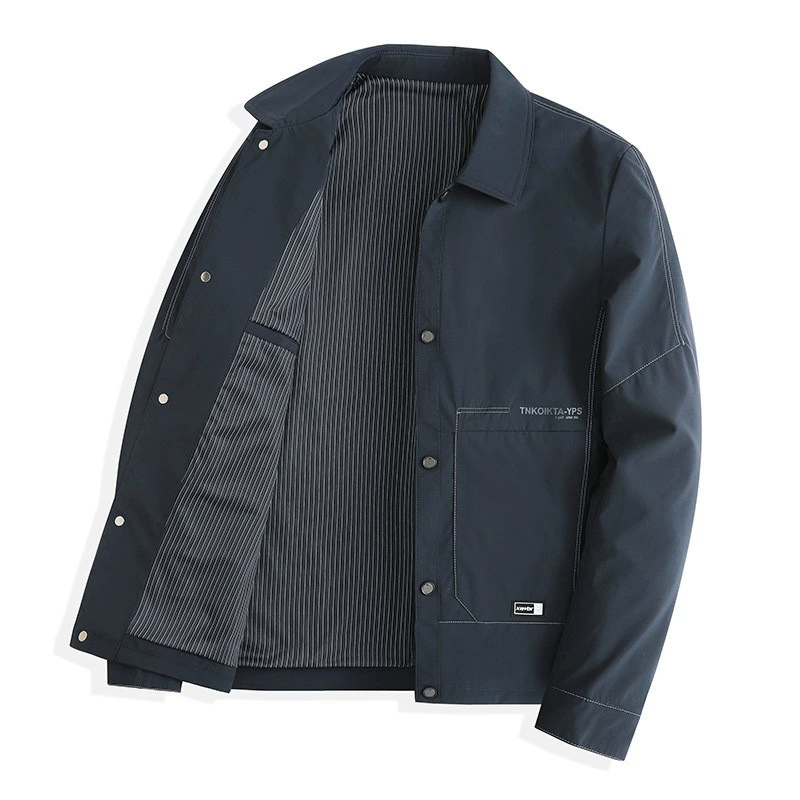 [Яркий инструмент] Мужская осенняя куртка с отворотом короткая модная модная куртка среднего возраста папа весенняя и осенняя одежда