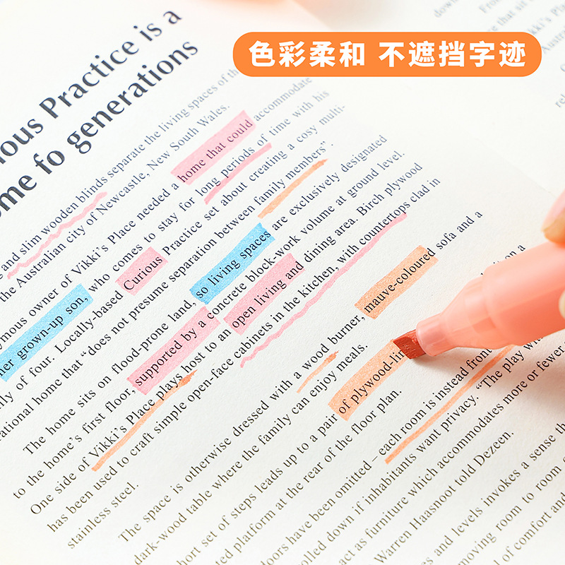 Nuevo resaltador de color caramelo, protector para los ojos de los estudiantes, marcador de marcado en el aula, bolígrafo de mano de color, marcador fresco pequeño