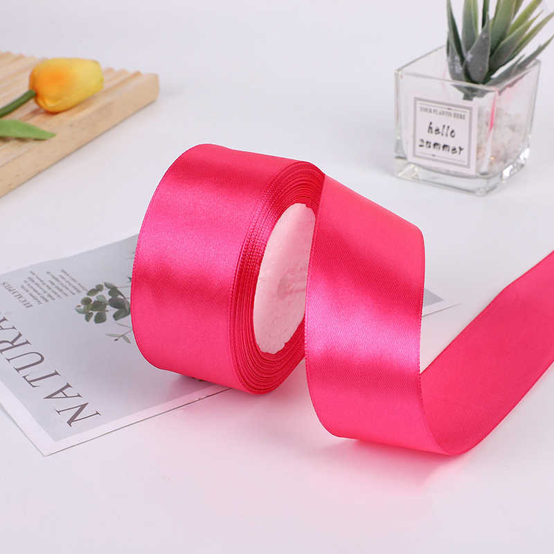 Cinta de poliéster de color de 5cm Diy decoración de boda, ramo de cinta, embalaje de regalo, cinta de cinta, fábrica de cinta al por mayor